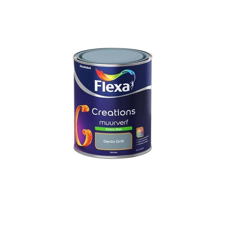 Flexa Creations muurverf extra mat denim drift 1l