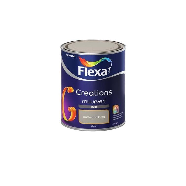 Flexa Creations muurverf krijt authentic grey 1l