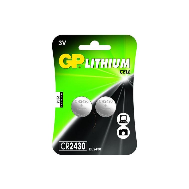 GP batterij knoopcel CR2430 lithium 2st