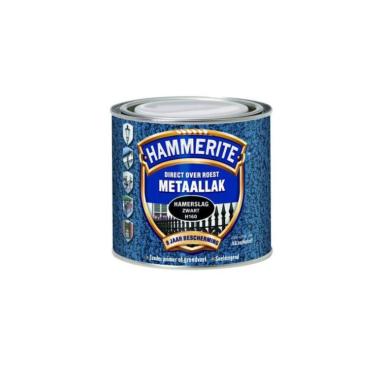 Hammerite Hamerslag metaallak zijdeglans H150 bruin 250ml