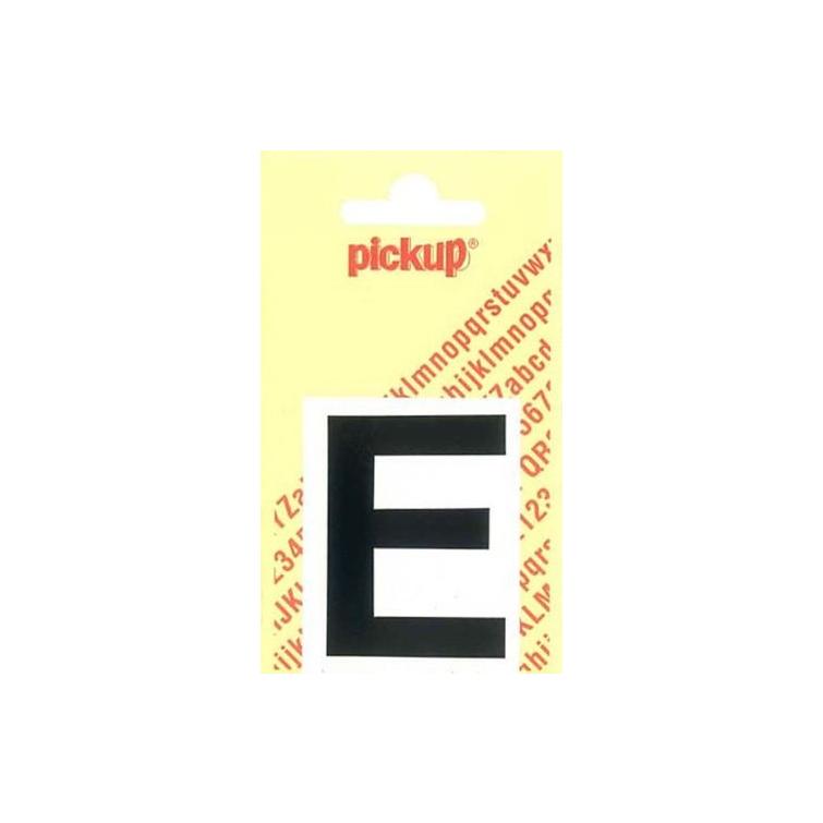 Pickup Helvetica plakletter hoofdletter E zwart 40mm