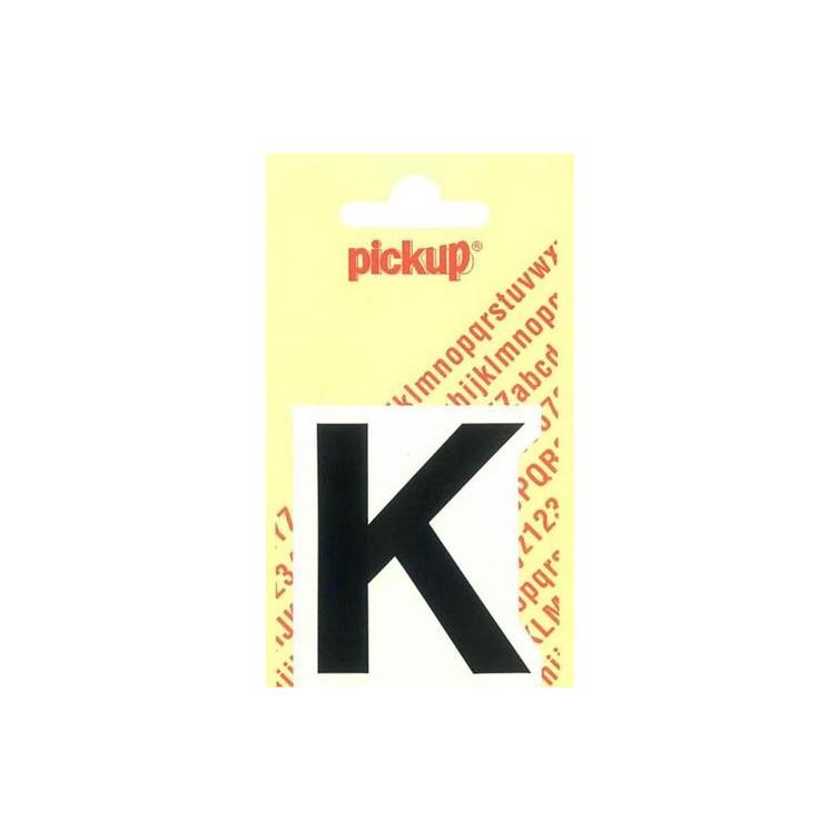 Pickup Helvetica plakletter hoofdletter K zwart 40mm
