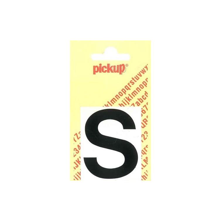 Pickup Helvetica plakletter hoofdletter S zwart 40mm