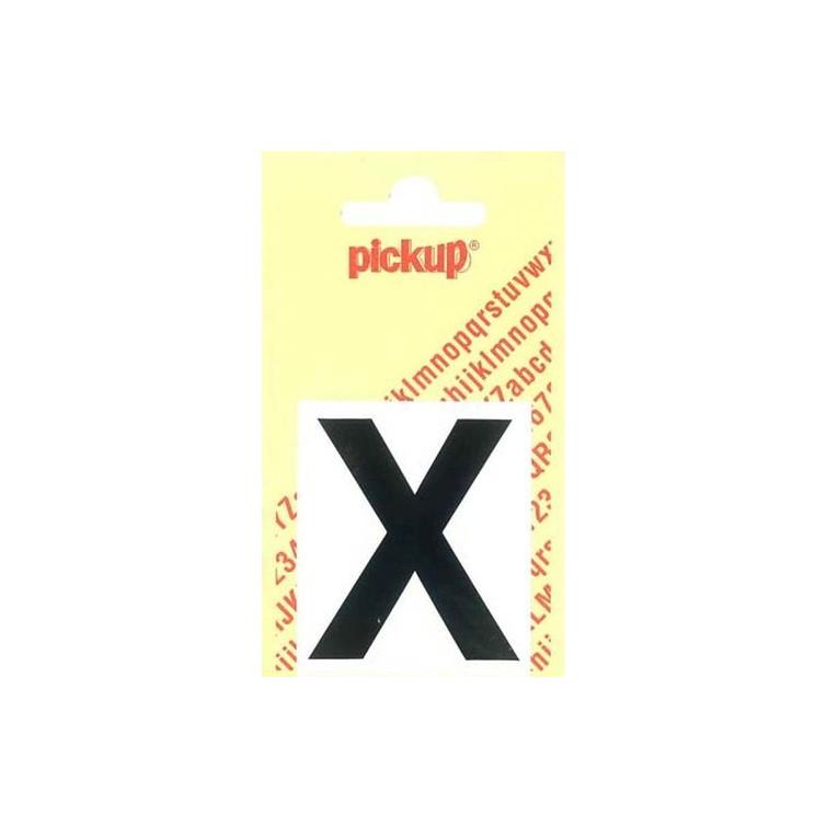 Pickup Helvetica plakletter hoofdletter X zwart 40mm