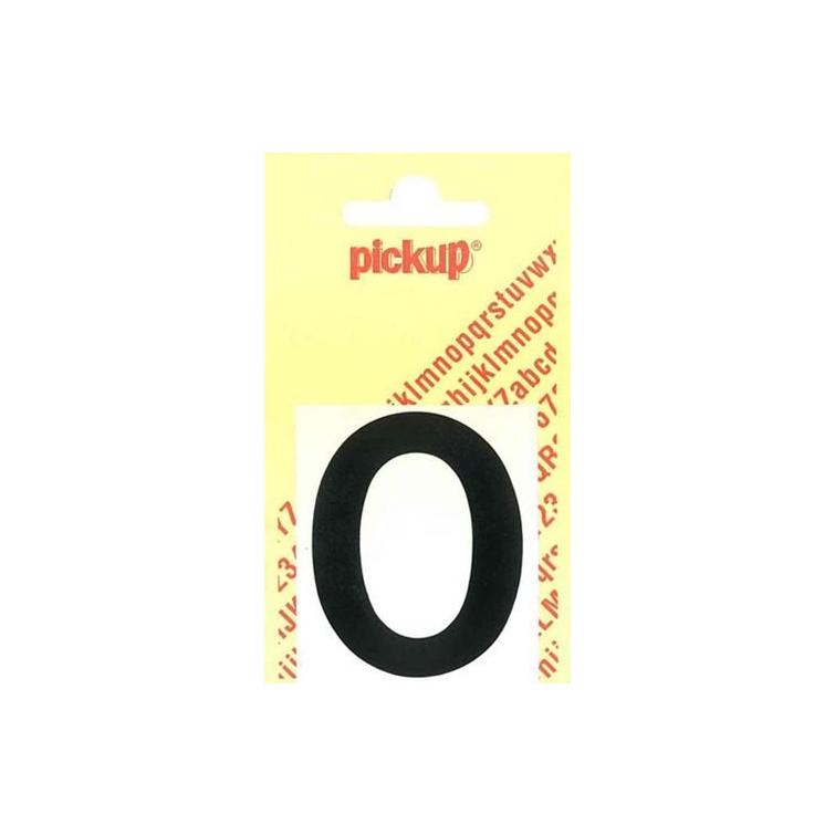Pickup Helvetica plakcijfer 0 zwart 40mm