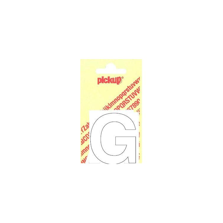 Pickup Helvetica plakletter hoofdletter G wit 40mm