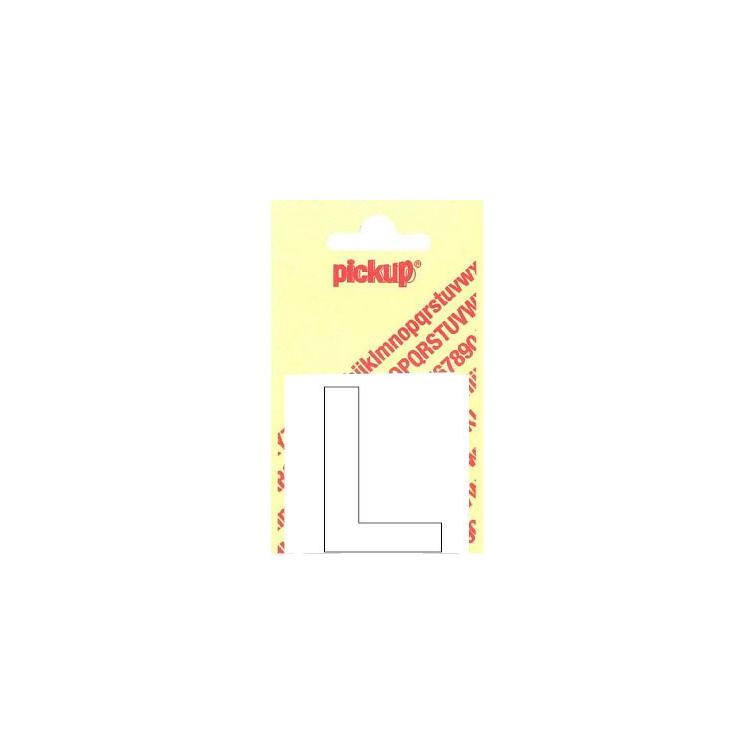 Pickup Helvetica plakletter hoofdletter L wit 40mm