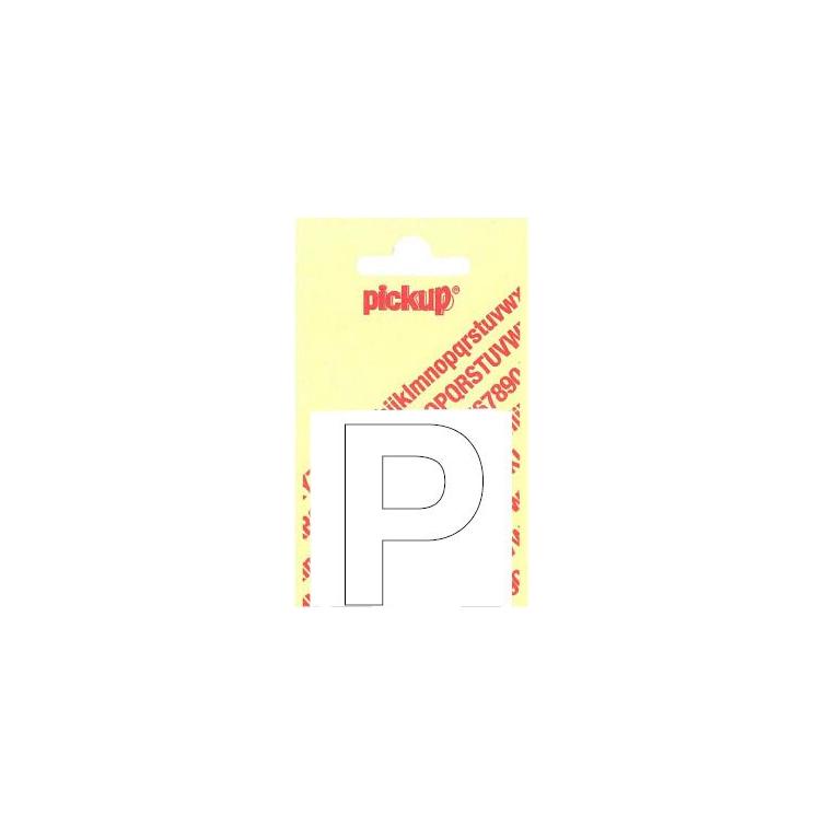 Pickup Helvetica plakletter hoofdletter P wit 40mm