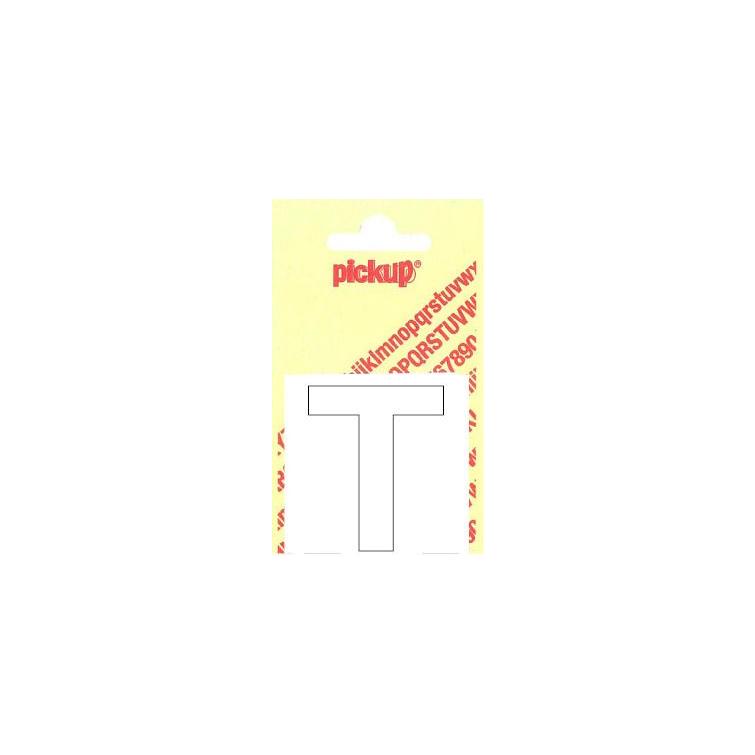 Pickup Helvetica plakletter hoofdletter T wit 40mm