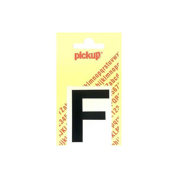 Pickup Helvetica plakletter hoofdletter F zwart 60mm