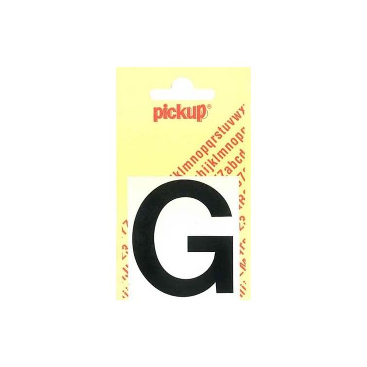 Pickup Helvetica plakletter hoofdletter G zwart 60mm