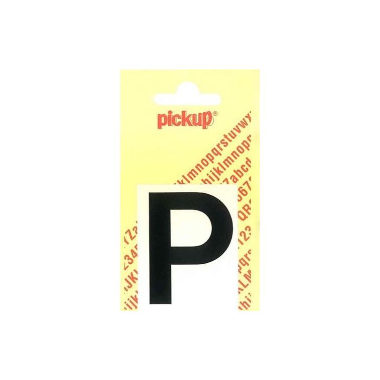 Pickup Helvetica plakletter hoofdletter P zwart 60mm