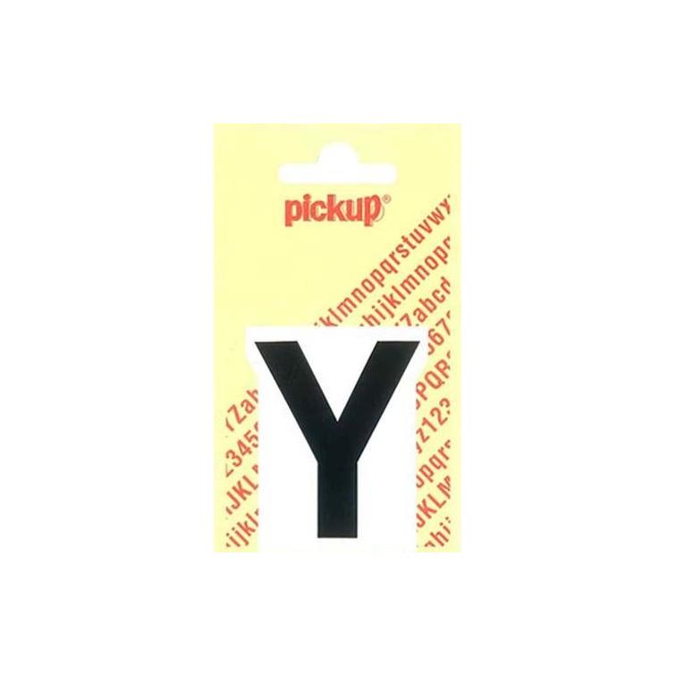 Pickup Helvetica plakletter hoofdletter Y zwart 60mm