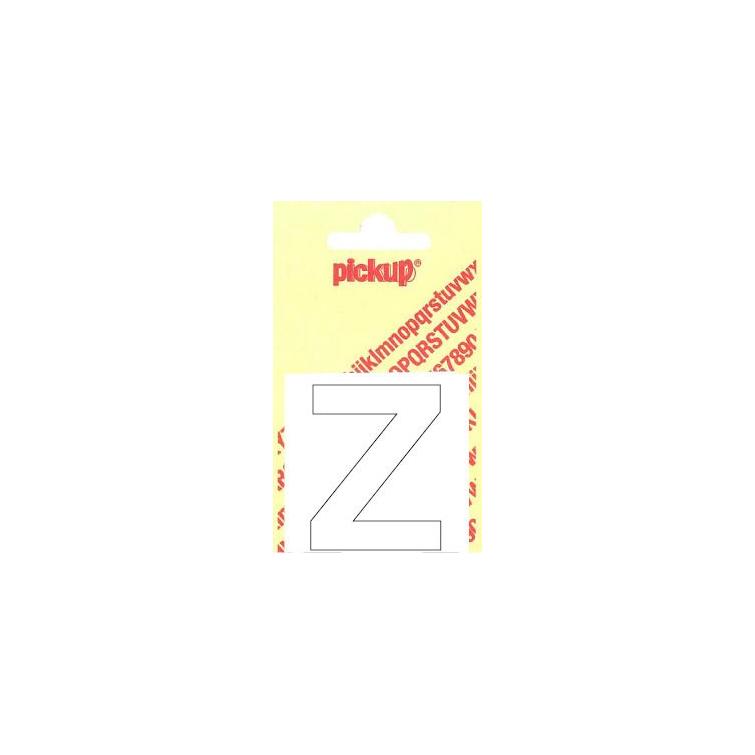 Pickup Helvetica plakletter hoofdletter Z wit 60mm