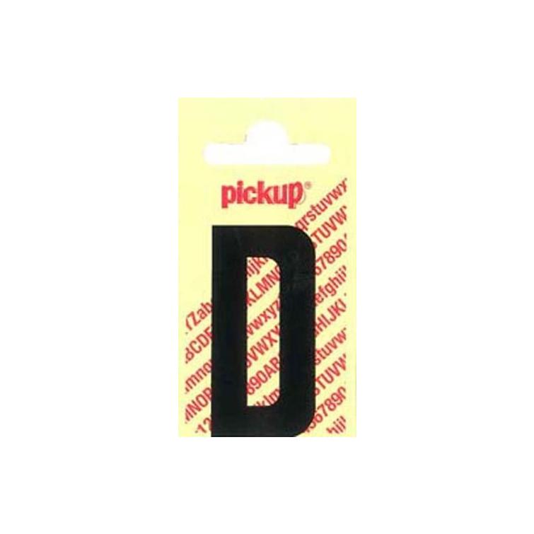 Pickup Nobel plakletter D mat zwart 90mm