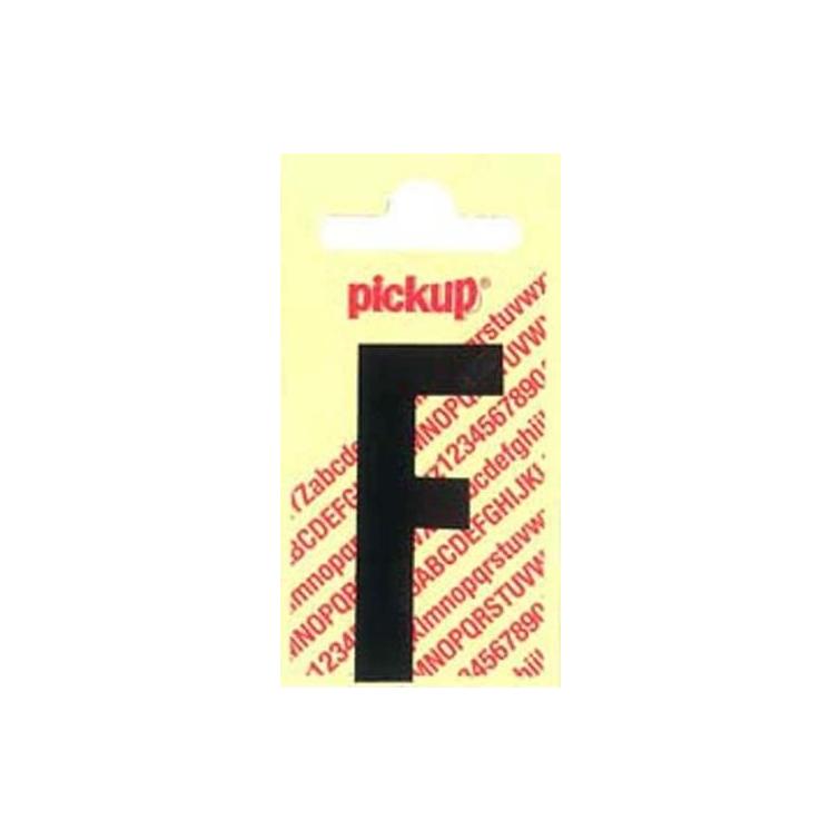 Pickup Nobel plakletter F mat zwart 90mm
