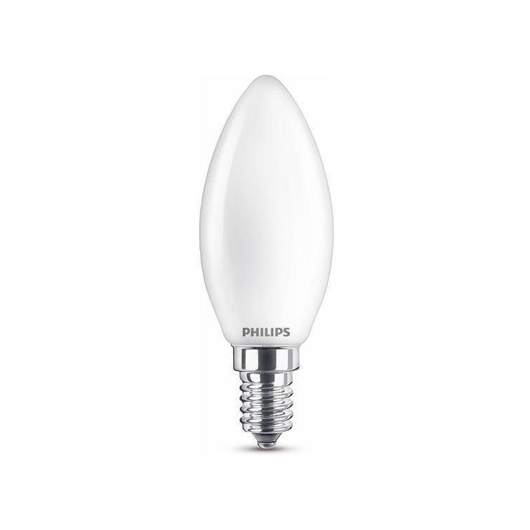 Philips LED kaarslamp E14 6,5W mat 3,5x9,7cm