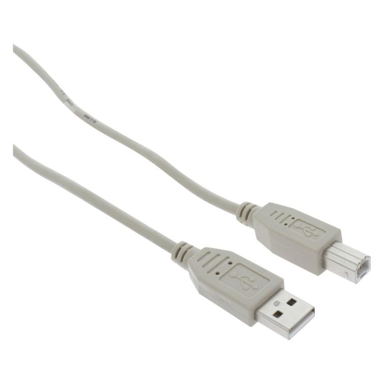 Q-Link USB kabel 2.0 USB-a male/USB-b male grijs 5m