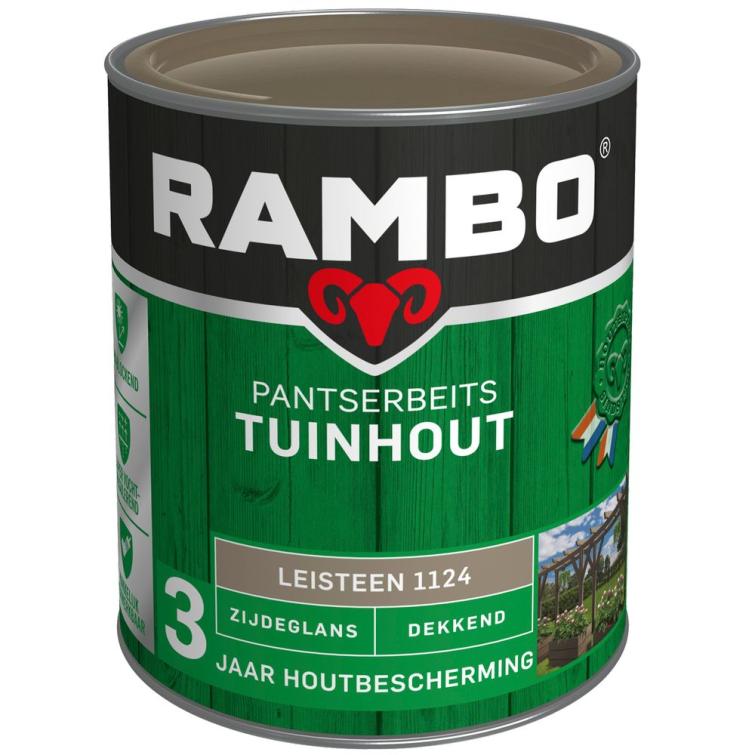 Rambo Pantserbeits zijdeglans tuinhout 1124 leisteen 750ml