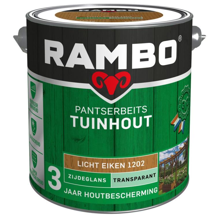 Rambo Pantserbeits zijdeglans tuinhout 1202 licht 2,5l