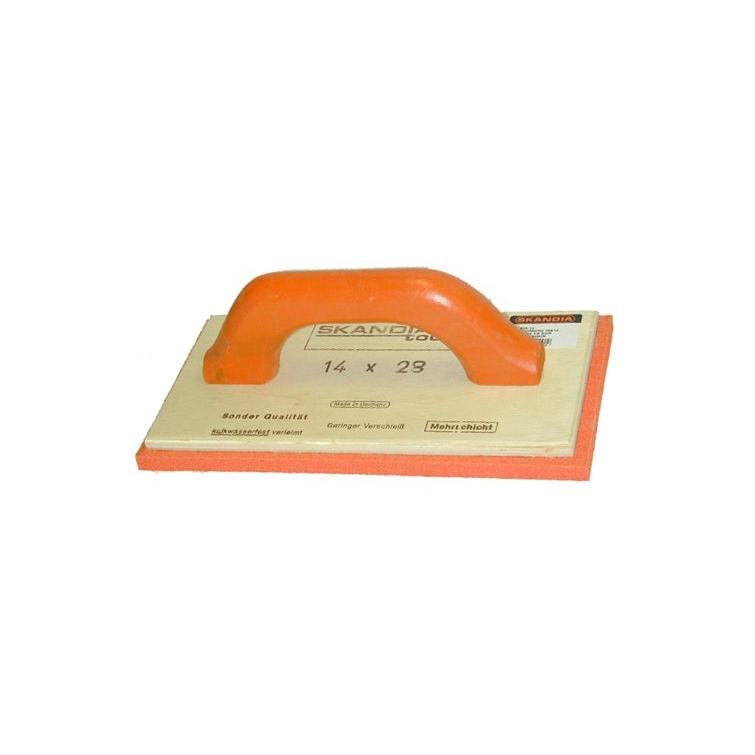 Skandia houten schuurbord met oranje spons 280 mm