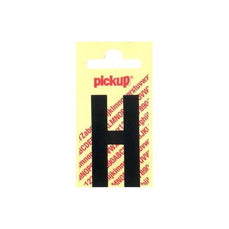 Pickup Nobel plakletter H mat zwart 150mm