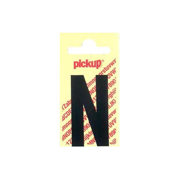 Pickup Nobel plakletter N mat zwart 90mm