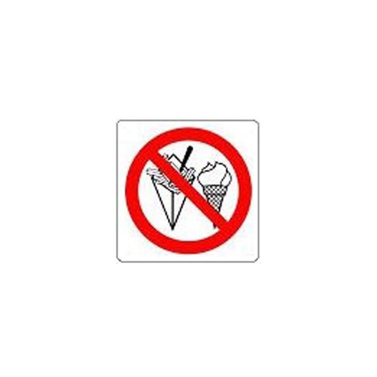 Pickup pictogram consumpties verboden 100x100mm