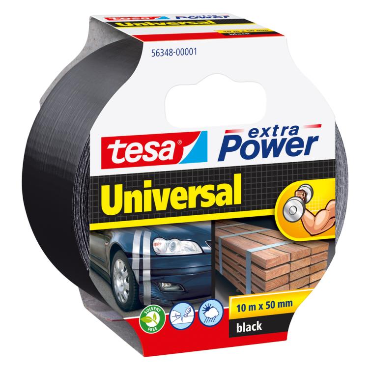 Tesa Extra Power tape Universal zwart 50mmx10m