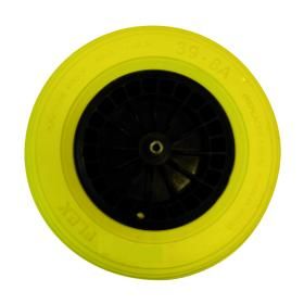 Productafbeelding van Altrad Fort Flex Pro kruiwagenwiel zwart/geel 13cm.