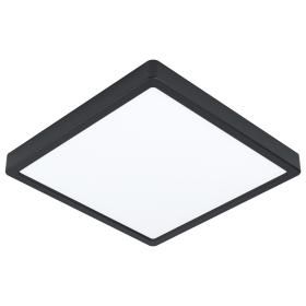 Productafbeelding van Eglo Fueva 5 LED badkamer plafondlamp vierkant zwart.