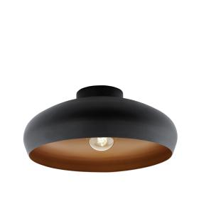 Eglo Mogano LED plafondlamp Vintage ⌀40cm zwart, koper staal
