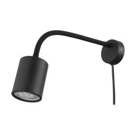 Productafbeelding van Eglo Portella LED wandlamp zwart kantelbaar.