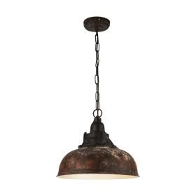 Productafbeelding van Eglo hanglamp Grantham 1 bruin/zwart antiek.