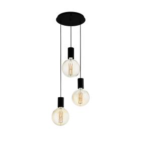 Eglo hanglamp Pozueta ⌀33cm 3-lichts E27 zwart