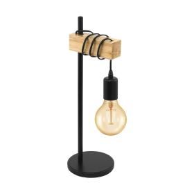 Productafbeelding van Eglo tafellamp Townshend zwart/hout.