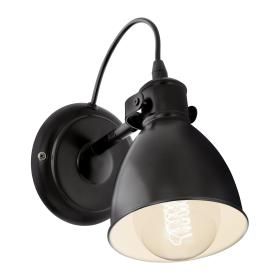 Productafbeelding van Eglo wandlamp Priddy zwart.