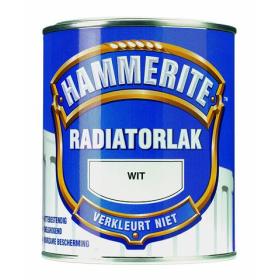 Hammerite radiatorlak hoogglans RAL9010 zuiver wit 250ml