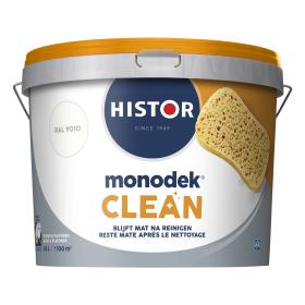 Histor Monodek Clean muurverf mat RAL9010 gebroken wit 10L