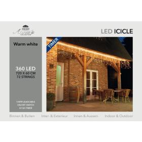 Anna's Collection ijspegelverlichting warm wit 360 LED's 720x60cm