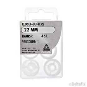 Closet-buffers transparant 22mm