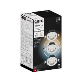 Calex LED inbouwspot Smart wit ⌀8,5cm dimbaar set van 3