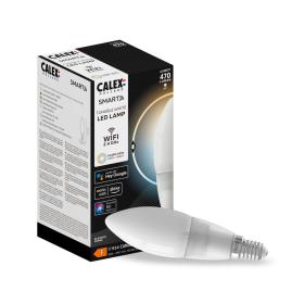 Calex Smart LED filament kaars dimbaar E14 melk dual white 5W 470LM