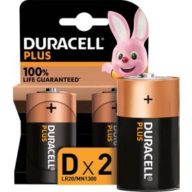 Duracell Plus batterij D alkaline 2st