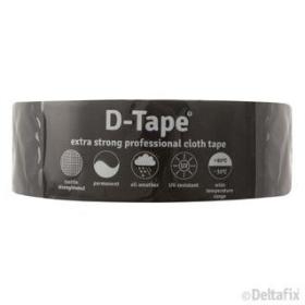 Deltafix  Duct Tape permanente tape zwart 50mm 50m