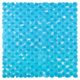 Differnz douchemat Lapis anti-slip blauw, transparant 54x54cm