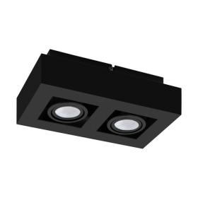 Eglo Mendoza LED opbouwspot 2-lichts dim kantelbaar zwart staal