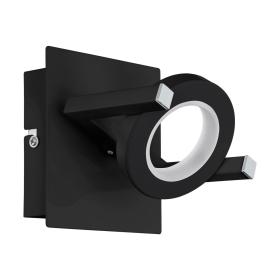 Eglo Trastanello LED opbouwspot 1-lichts kantelbaar zwart staal