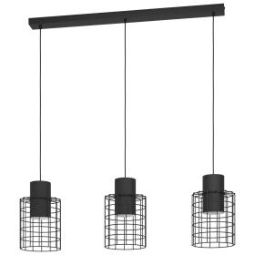 Eglo Milligan LED hanglamp E27 103x20x110cm zwart, wit staal
