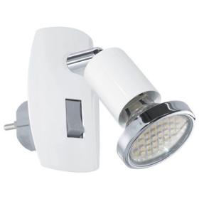 Eglo LED stekkerspot Mini 4 wit, chroom 3W